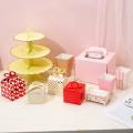 Three-layer Paper Bronzing Cake Stand Craft Dessert Stand Cake Tool