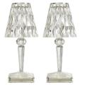 2x Diamond Table Lamp Usb Rechargeable Acrylic Decoration Desk Lamps