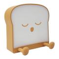 Cute Cartoon Toast Bread Shape Night Light Mobile Phone Holder Usb, B