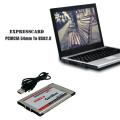 Pcmcia to Usb 2.0 Cardbus Dual 2 Port 480m Card Adapter for Laptop