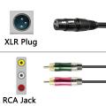 Male Xlr to 2x Rca Connection Audio Cable Left and Right Channel