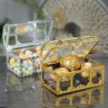 Creative Candy Box Treasure Chest Shape Sugar Containers(silver)