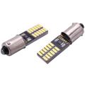 8pcs Canbus Car Bulb Free Error Ba9s T4w H6w Led White 4014 24smd