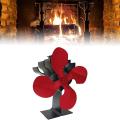 Heat Powered Stove Fan Fireplace Fan for Wood Log Burner Fireplace E