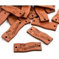 100pcs Handmade Wooden Decor Buttons Tags Label 2 Holes Diy Kits
