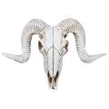 Creative Resin Sheep Head 3d Animal Figurines Home Decor Ornaments