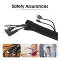4pcs Cable Management Sleeves with Zippers Home Office Cord Organize