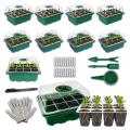 10 Pcs Seed Starter Tray,adjustable 120cell Seed Kit with Drain Hole