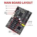 B250 Btc Mining Motherboard with Sata Cable 12xgraphics Card Slot