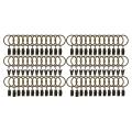 72 Pack Rings Curtain Clips Strong Metal Window Curtain Ring (bronze)