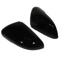 Left+right Gloss Black Wing Door Rear View Mirror Cover for Touran