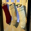 46cm Christmas Socks, Ornaments Knitted Woolen Ornaments Gift Linen