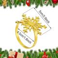 Snowflake Napkin Rings for Christmas Holiday Table Decoration(gold)