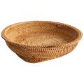 Fruit Basket Handmade Rattan Storage Basket Woven Basket Household, L