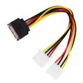 10 Pieces Of Sata One-to-two Power Cord 18awg Sata15p Male to Double