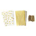 100pcs Gold Opp Bags with Twist Ties for Festival Gift Package