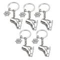 5 Pack Ice Skates Snowflake Keychain Gift for Winter Gift