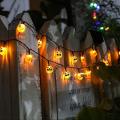 Halloween Pumpkin String Lights Solar Powered for Tree Bedroom Room
