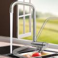 Folding Kitchen Faucet Stainless Steel 360 Rotation with Hose