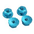 4 Pcs M4 Flange Lock Nut for Wltoys 104001-1910 M4 Lock Nut Red