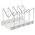 Vertical Separate Lid Storage Rack Kitchen Pot and Dish Rack , White