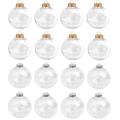 16pcs Plastic Fillable Christmas Tree Ball Diy with Removable Cap