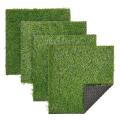 Artificial Grass Mat, Fake Turf Patch for Decor, (12 X 12 In, 4 Pack)
