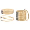 10 Pieces 8 In Ch Embroidery Hoops Round Adjustable Bamboo Circle