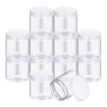 12-pack Transparent Plastic Storage Spice Jar for Beauty Products