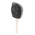 2-button Uncut Remote Key Fob Case for Suzuki Ignis Alto Black