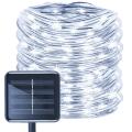 100 Leds Solar String Light Waterproof Rope Tube Lights Cool White