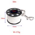50m Scuba Diving Spool Finger Reel with Double Ended Hook