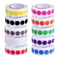 10 Rolls Of Assorted Color Dot Stickers 1/2 Inch Coding Labels Roll