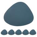 Set Of 6 Triangle Oval Leather Place Mats Washable Place Mats D