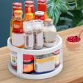 Rotating Tray Turntable Double Layer Kitchen Storage Containers Spice