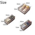 3pcs/set Underwear Bra Socks Panty Storage Boxes Organizers, Grey