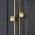 4pcs Gold Brass Cabinet Knobs Handles Pulls for Wardrobe Door