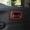 Car Interior Door Handle Cover Abs for Suzuki Jimny,red Carbon Fiber