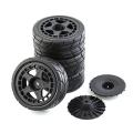 4pcs 12mm Hex 65mm Rubber Tire Wheel Tyres for Tamiya 1/10 Rc Car,3