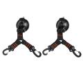 2 Pack Double Hooks Suction Cup Anchor with Securing Hook Red