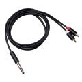 Rca Cable 6.35mm Male to 2 Rca Adapter Y Splitter Rca Cable -3 Meter
