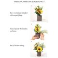 Artificial Sunflower Potted Plant for Home Indoor Bathroom Kitchen