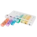 Portable Weekly 7 Day Push Button Pill Holder Travel Medicine Box