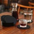 6pcs Pu Leather Marble Coaster Drink Coffee Cup Mat Round -4