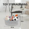 Woven Baskets for Organizing Rope Storage Basket with Handle -grey