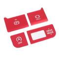 4pcs for Toyota Harrier Venza Gear Handbrake Button Sticker,red