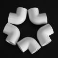 5 Pieces 20mm Dia 90 Angle Degree Elbow Pvc Pipe Fittings Adapter Connector White