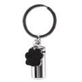 Stainless Steel Pet Charm Cylinder Keychain with Filler Kit and Bag