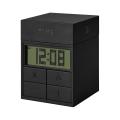 Cube Digital Timer Clock Silent Kitchen for Cooking Kids (black)