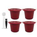 Nespresso Coffee Capsules Cup Black Refillable Coffee-red